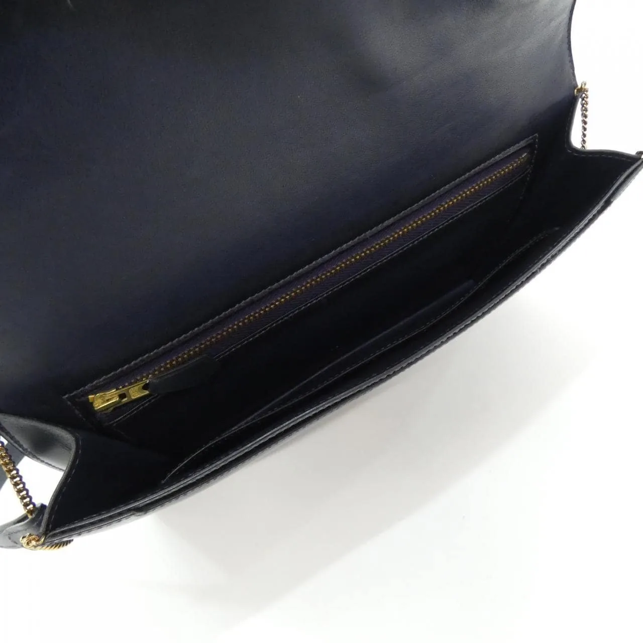 HERMES 001372CC Shoulder Box Calf Navy Box Calf Leather Rank A - Thumbnail 7