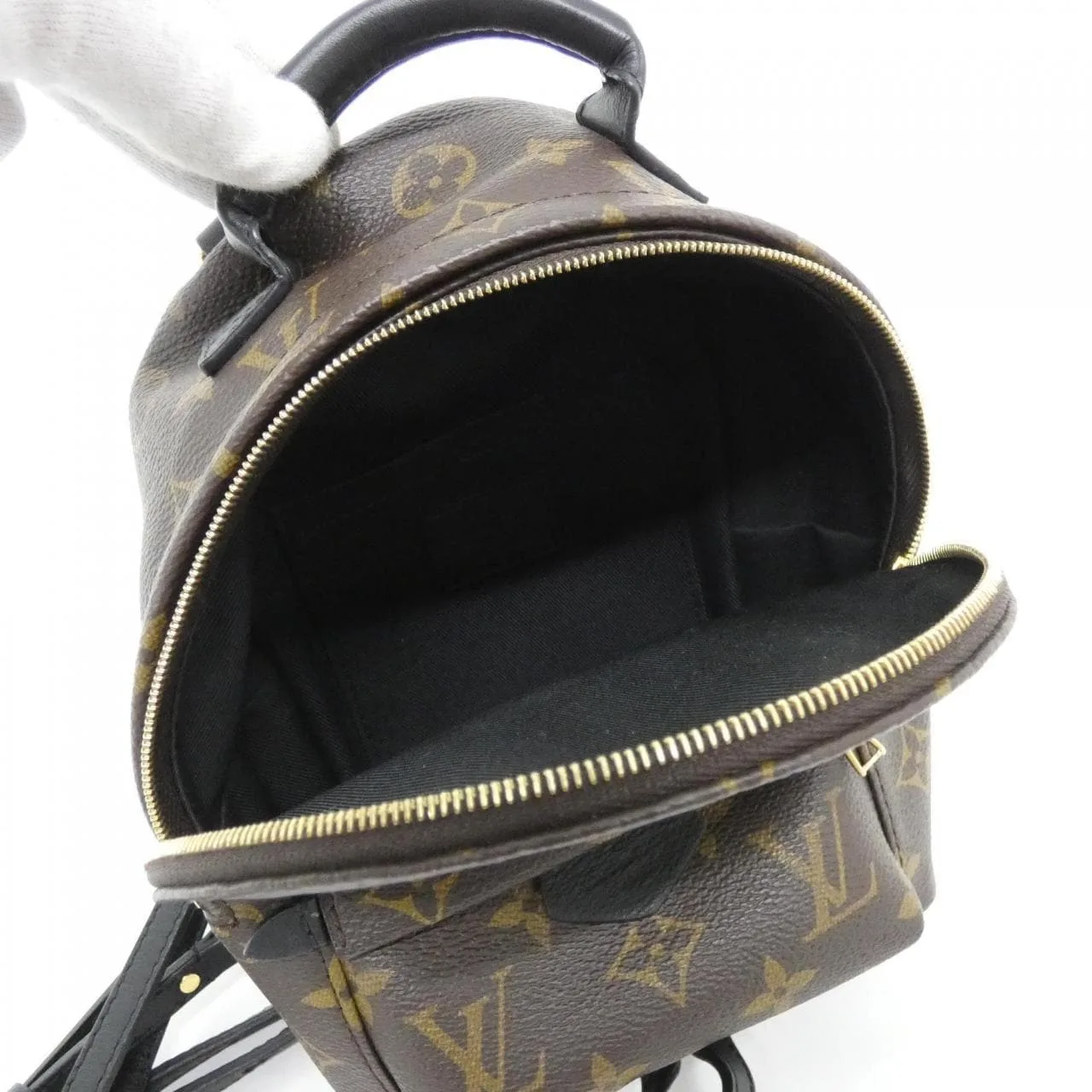 LOUIS VUITTON Palm Springs M44873 Backpack Monogram 黑色 Monogram 中古品A - 縮圖 7