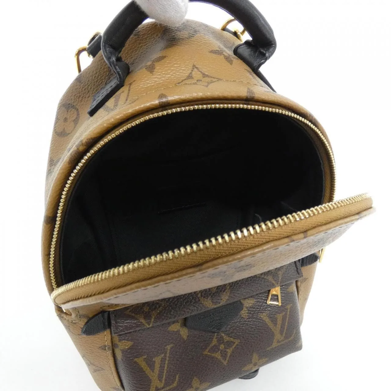 LOUIS VUITTON Palm Springs M44872 Backpack Monogram 黑色 Monogram 中古品A - 縮圖 5