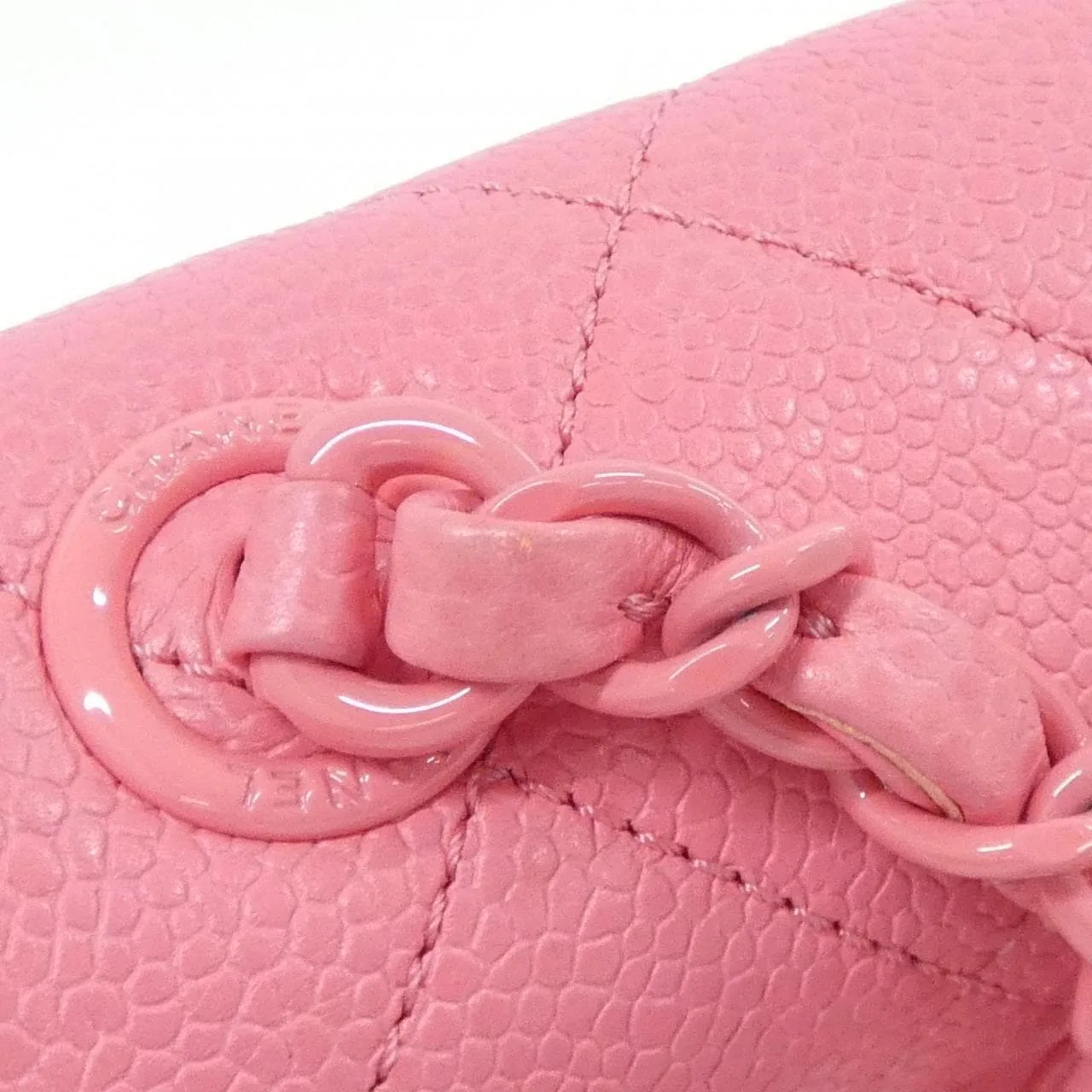 CHANEL Chanel 19 AS1784 Shoulder Grained Calfskin 粉色 荔枝紋牛皮 中古品A - 縮圖 7