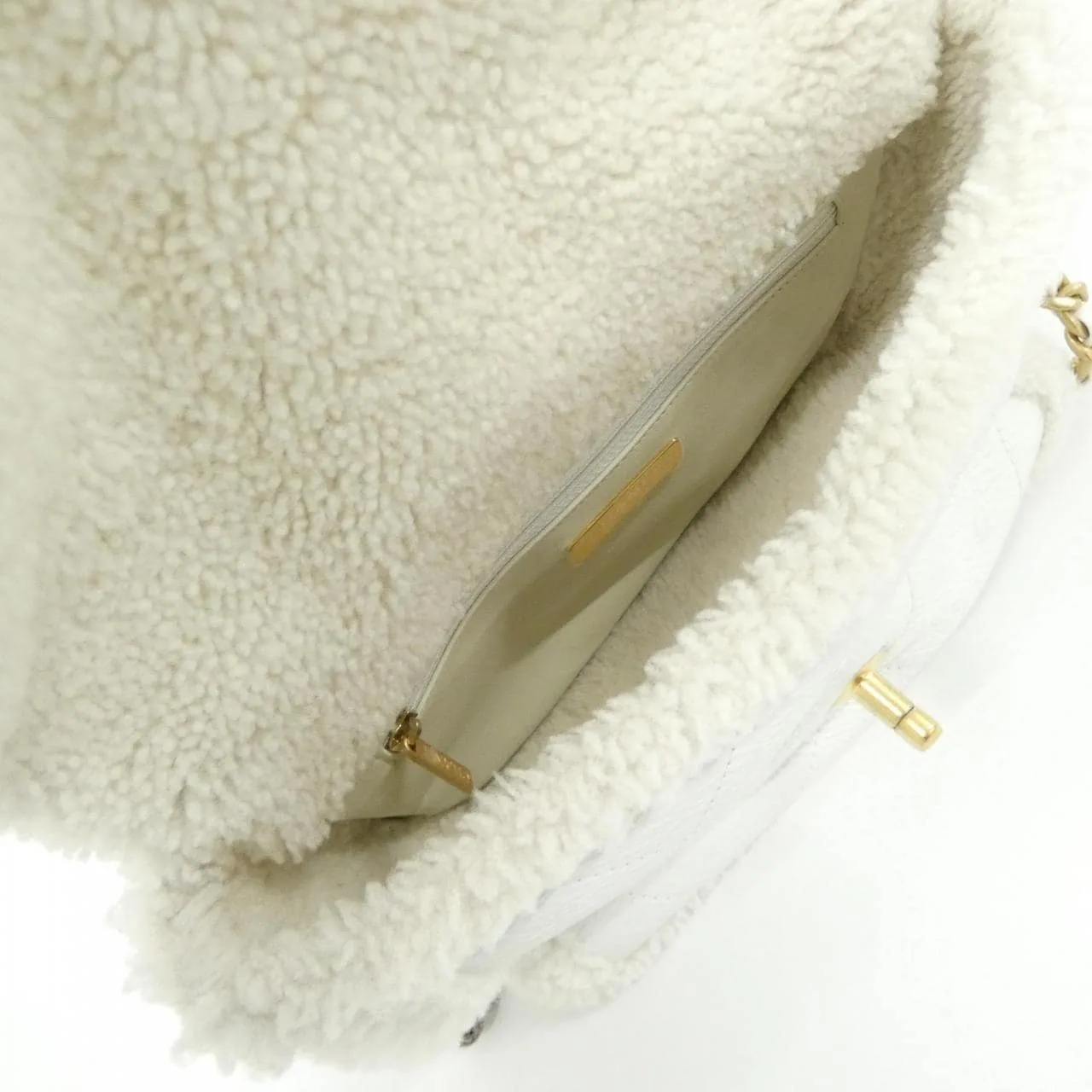 CHANEL Chanel 19 AS1160 Shoulder Lambskin 白色 羊皮 中古品A - 縮圖 9