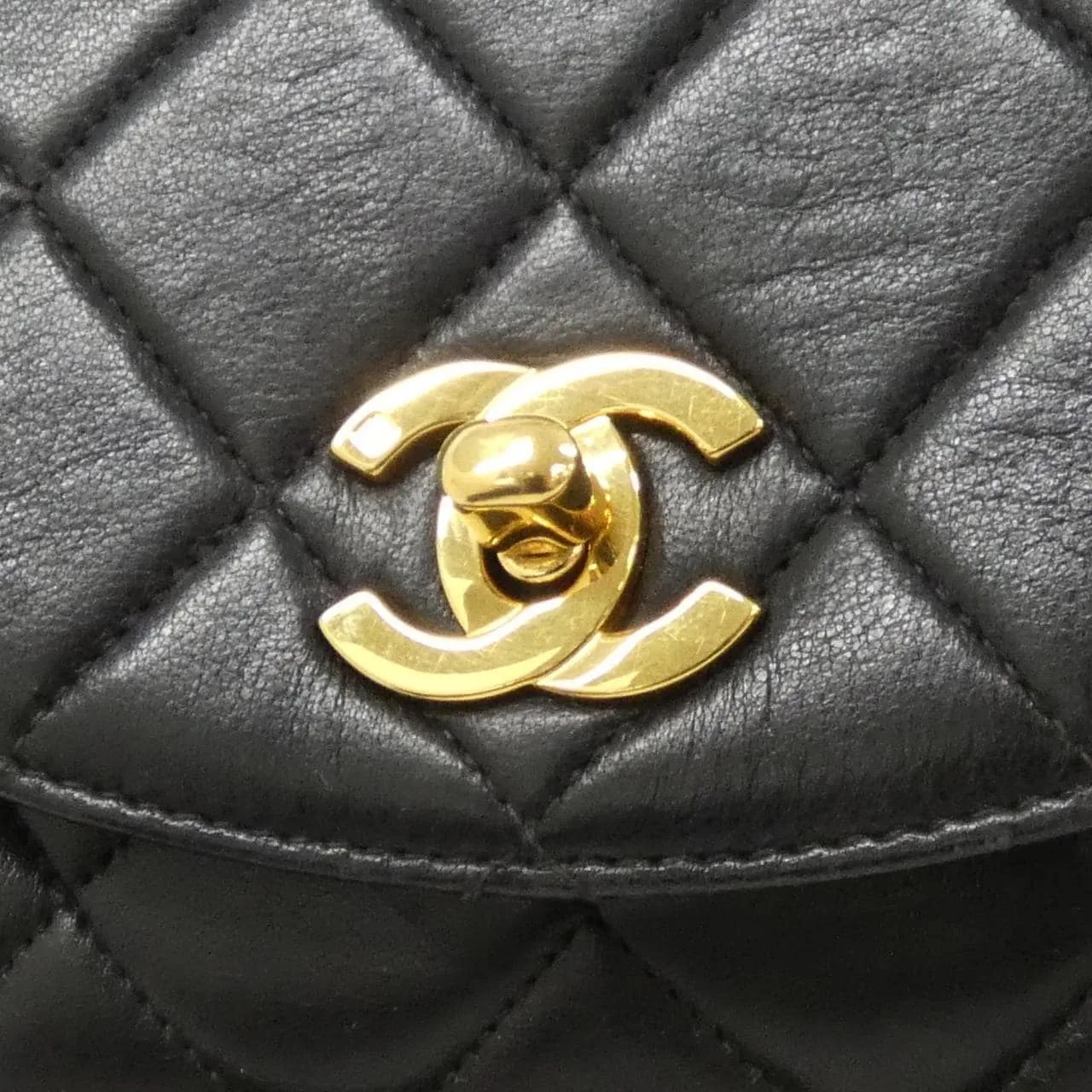 CHANEL 04194 Backpack Lambskin 黑色 羊皮 中古品B - 縮圖 5