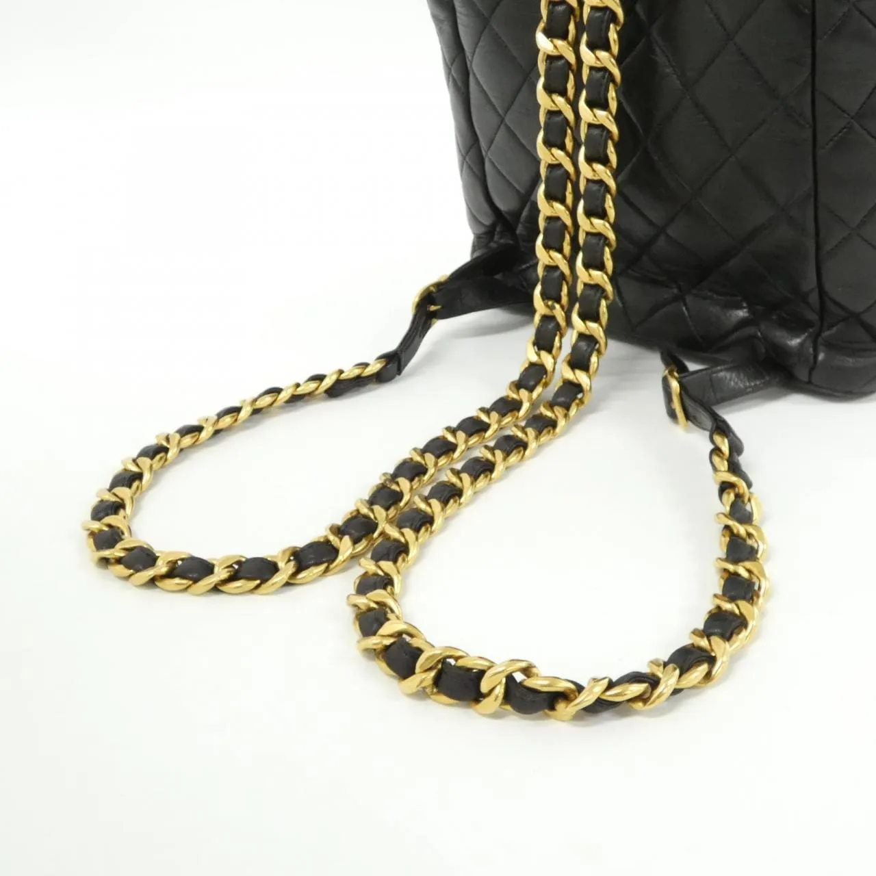 CHANEL 04194 Backpack Lambskin 黑色 羊皮 中古品B - 縮圖 9