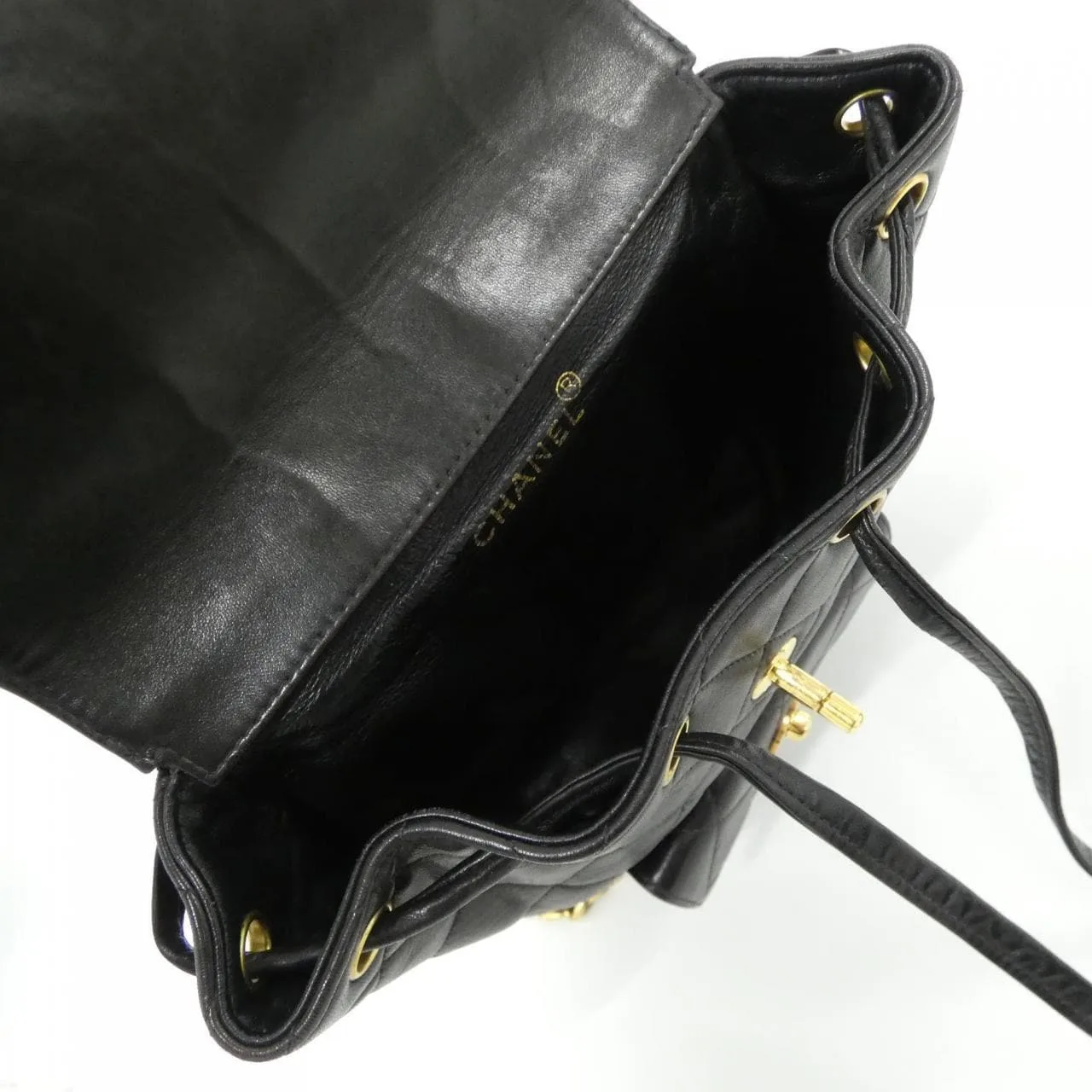 CHANEL 04194 Backpack Lambskin 黑色 羊皮 中古品B - 縮圖 10