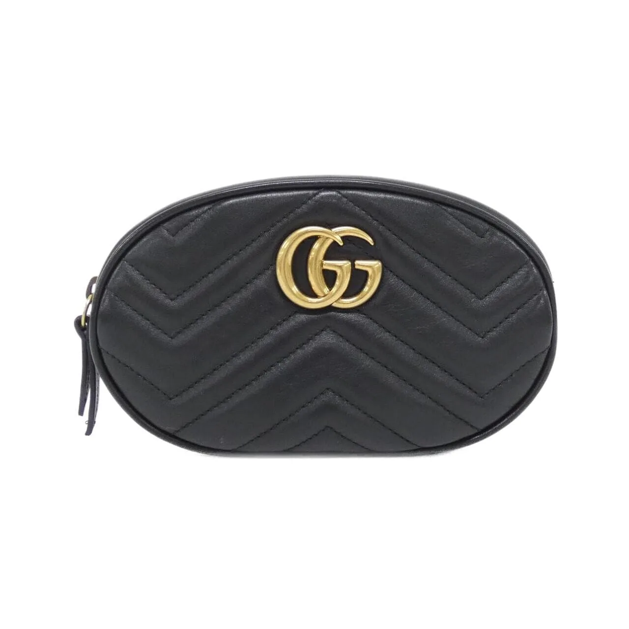 GUCCI 476434 DSVRT Belt Leather Black