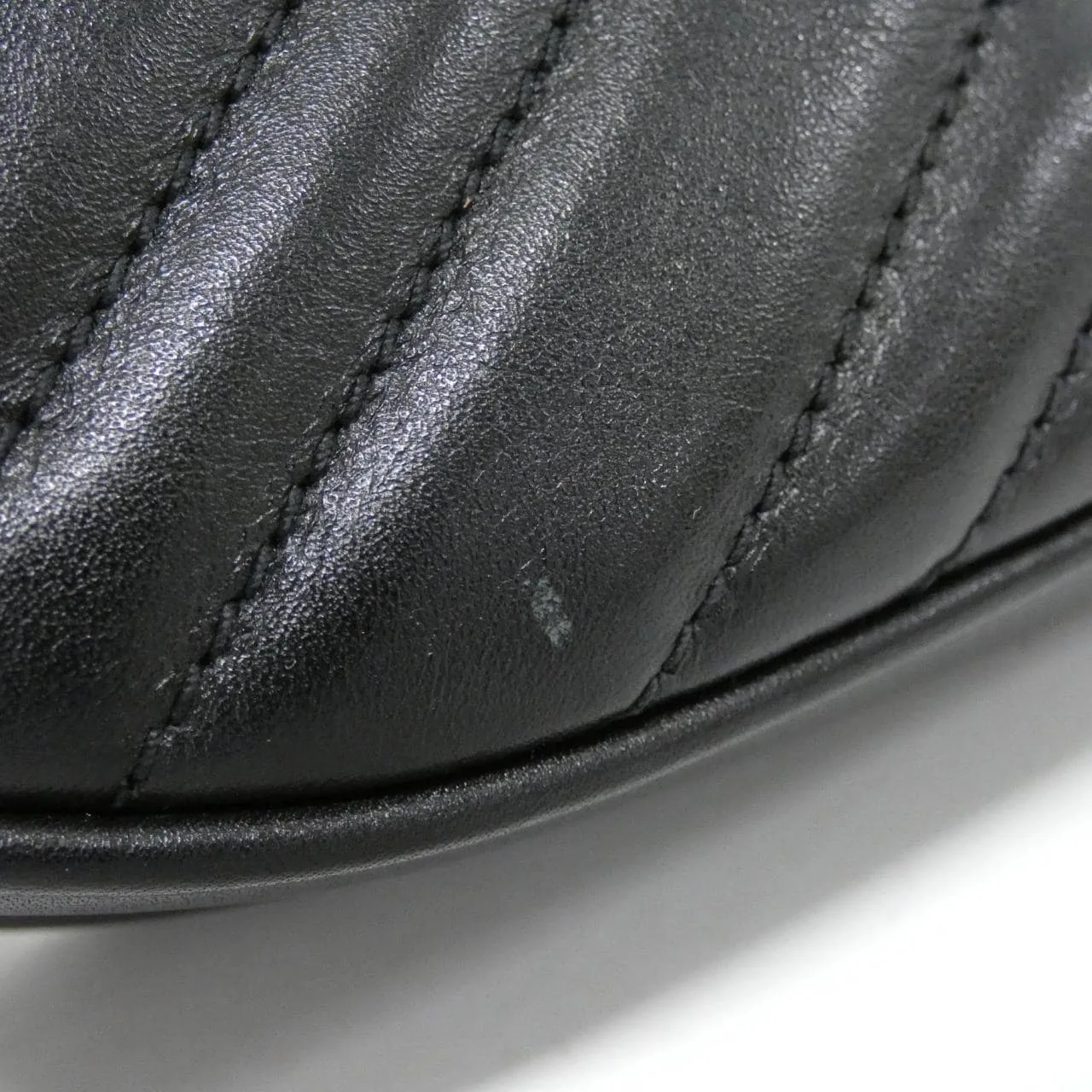 GUCCI 476434 DSVRT Belt Leather 黑色 皮革 中古品A - 縮圖 5