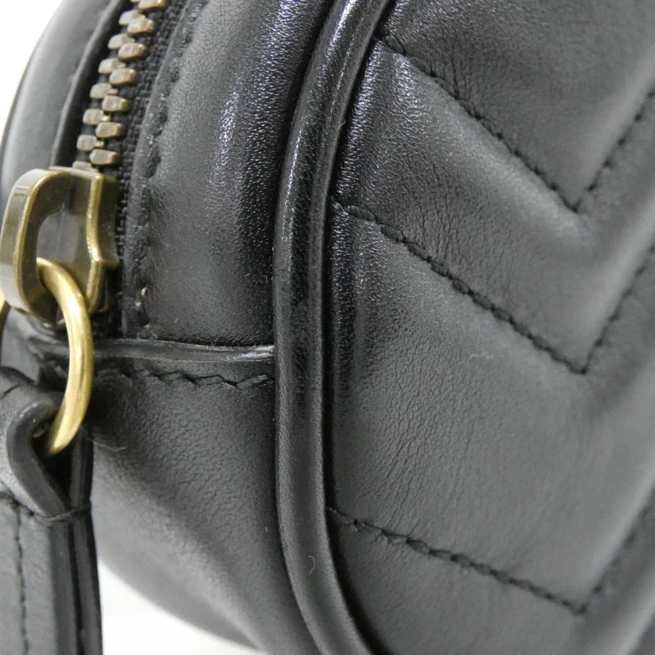 GUCCI 476434 DSVRT Belt Leather 黑色 皮革 中古品A - 縮圖 6