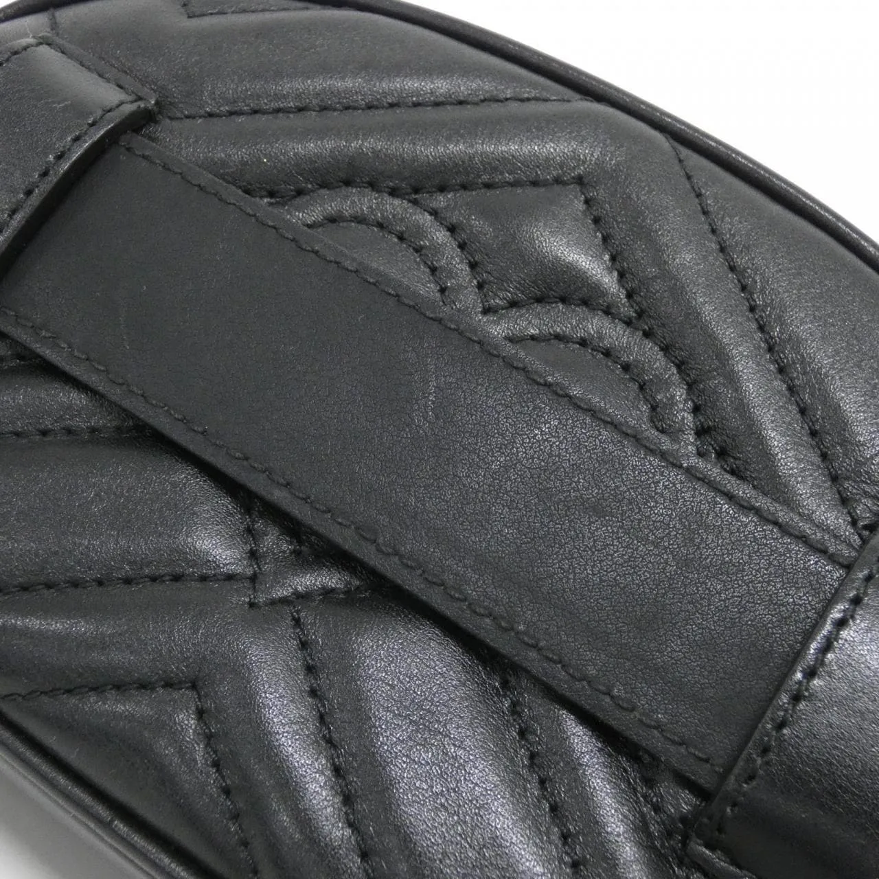 GUCCI 476434 DSVRT Belt Leather 黑色 皮革 中古品A - 縮圖 8