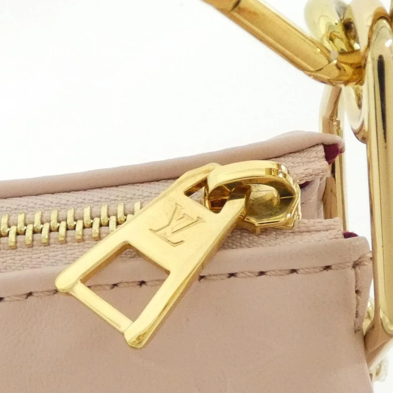 LOUIS VUITTON M59276 Shoulder Lambskin 粉色 羊皮 中古品A - 縮圖 3