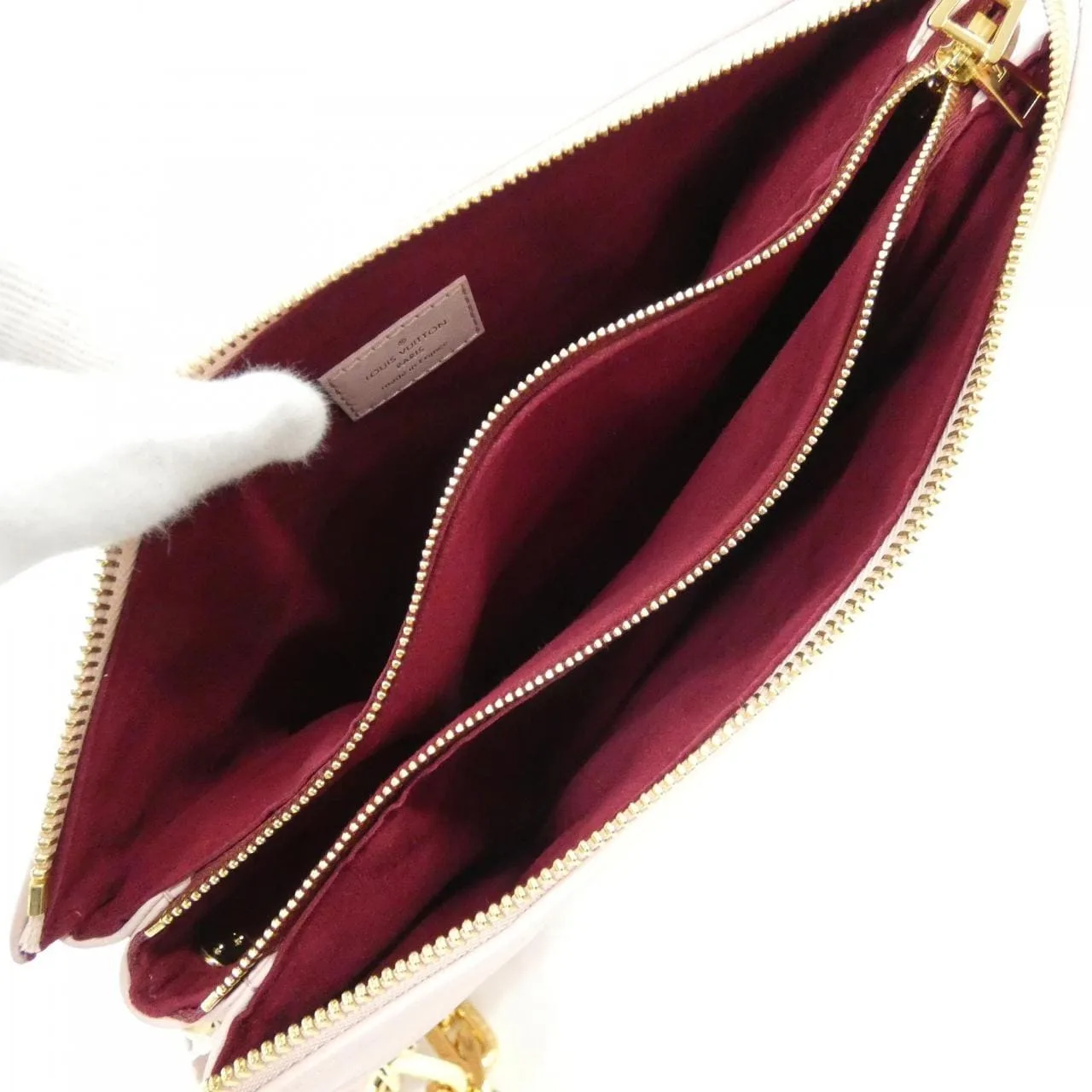 LOUIS VUITTON M59276 Shoulder Lambskin 粉色 羊皮 中古品A - 縮圖 10