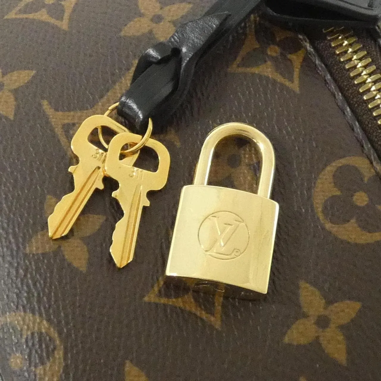 LOUIS VUITTON M45165 Handbag Monogram 黑色 Monogram 中古品A - 縮圖 4