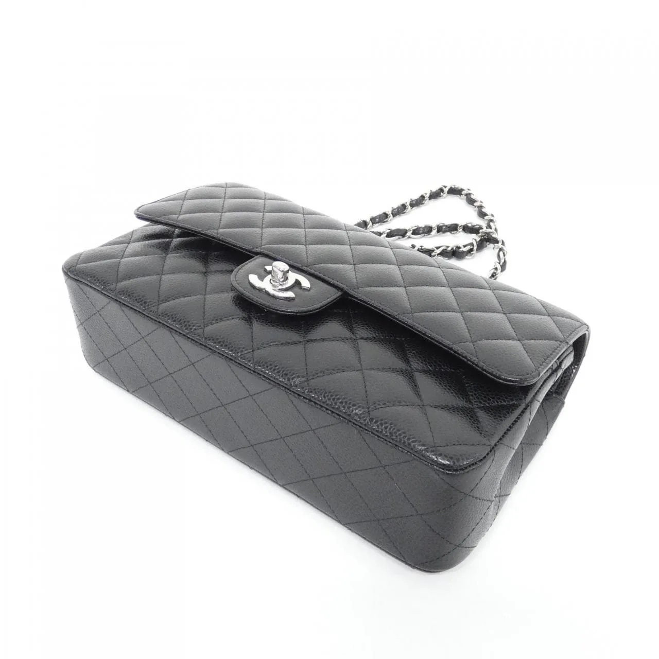 CHANEL Matelasse 1112 Shoulder Grained Calfskin Black Grained Calfskin Rank A - Thumbnail 3