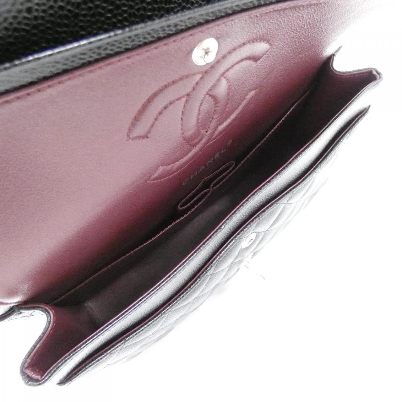 CHANEL Matelasse 1112 Shoulder Grained Calfskin Black Grained Calfskin Rank A - Thumbnail 6