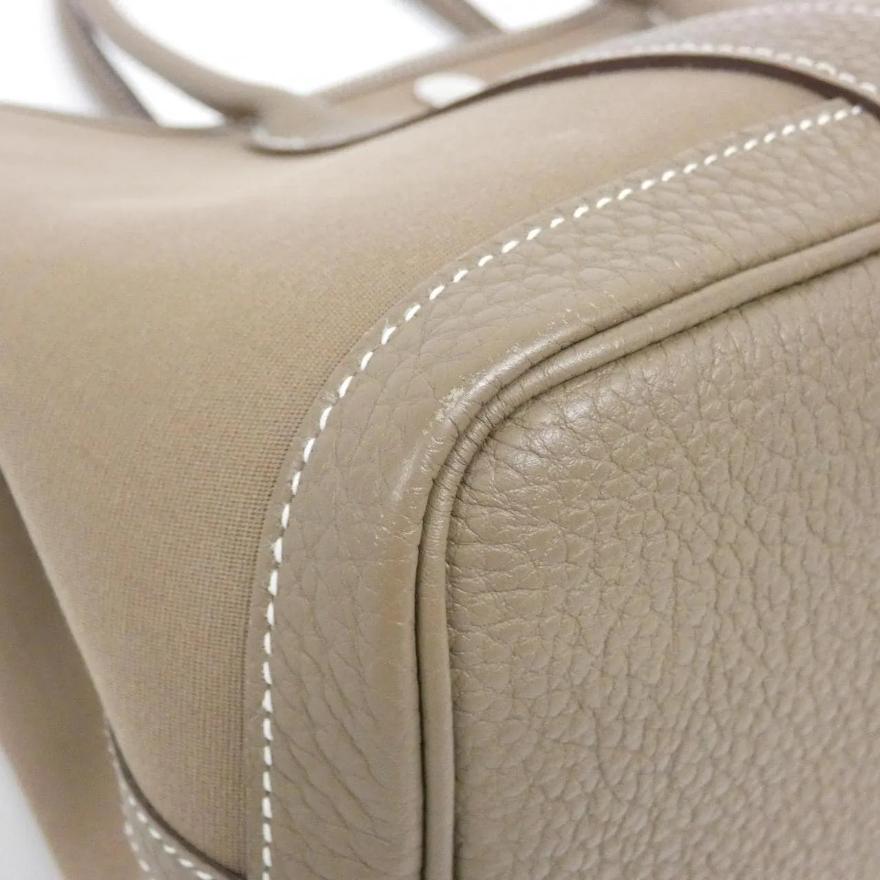 HERMES Garden Party 082262CK Tote Taupe Rank A - Thumbnail 3