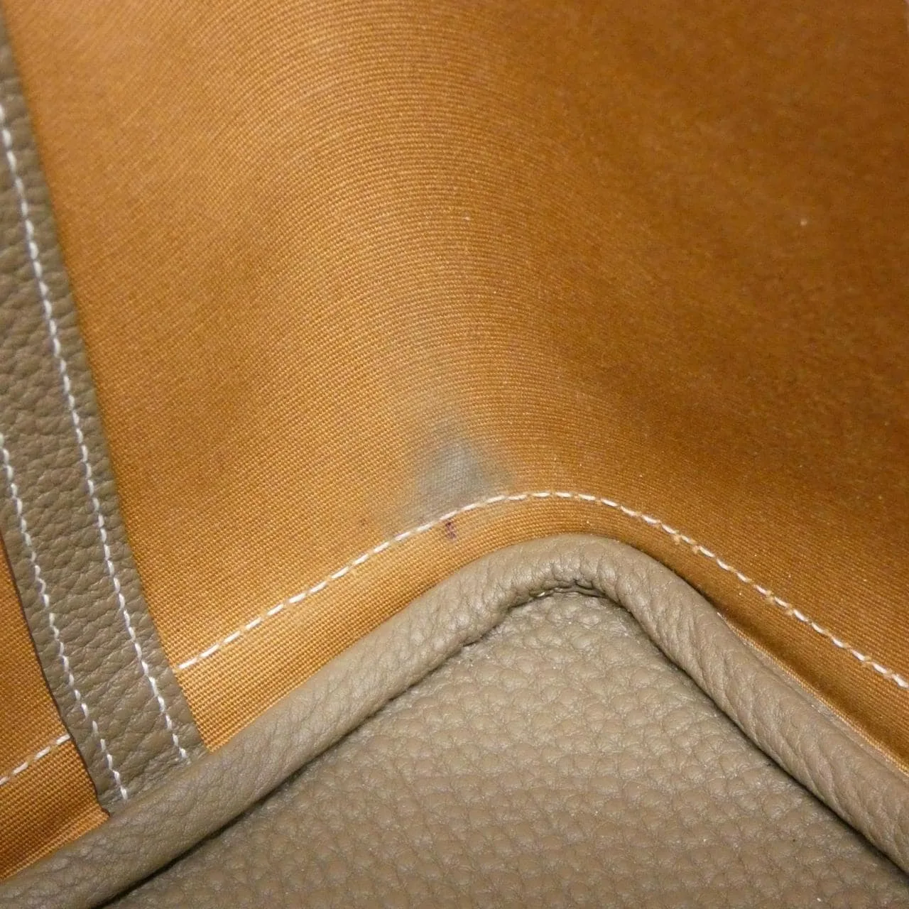 HERMES Garden Party 082262CK Tote Taupe Rank A - Thumbnail 7