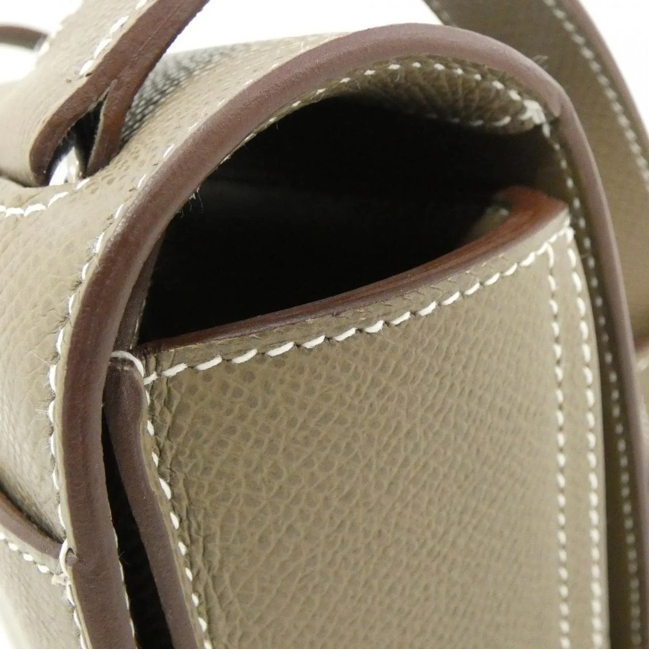 HERMES 085367CK Shoulder Epsom Etoupe Epsom Leather Rank A - Thumbnail 4