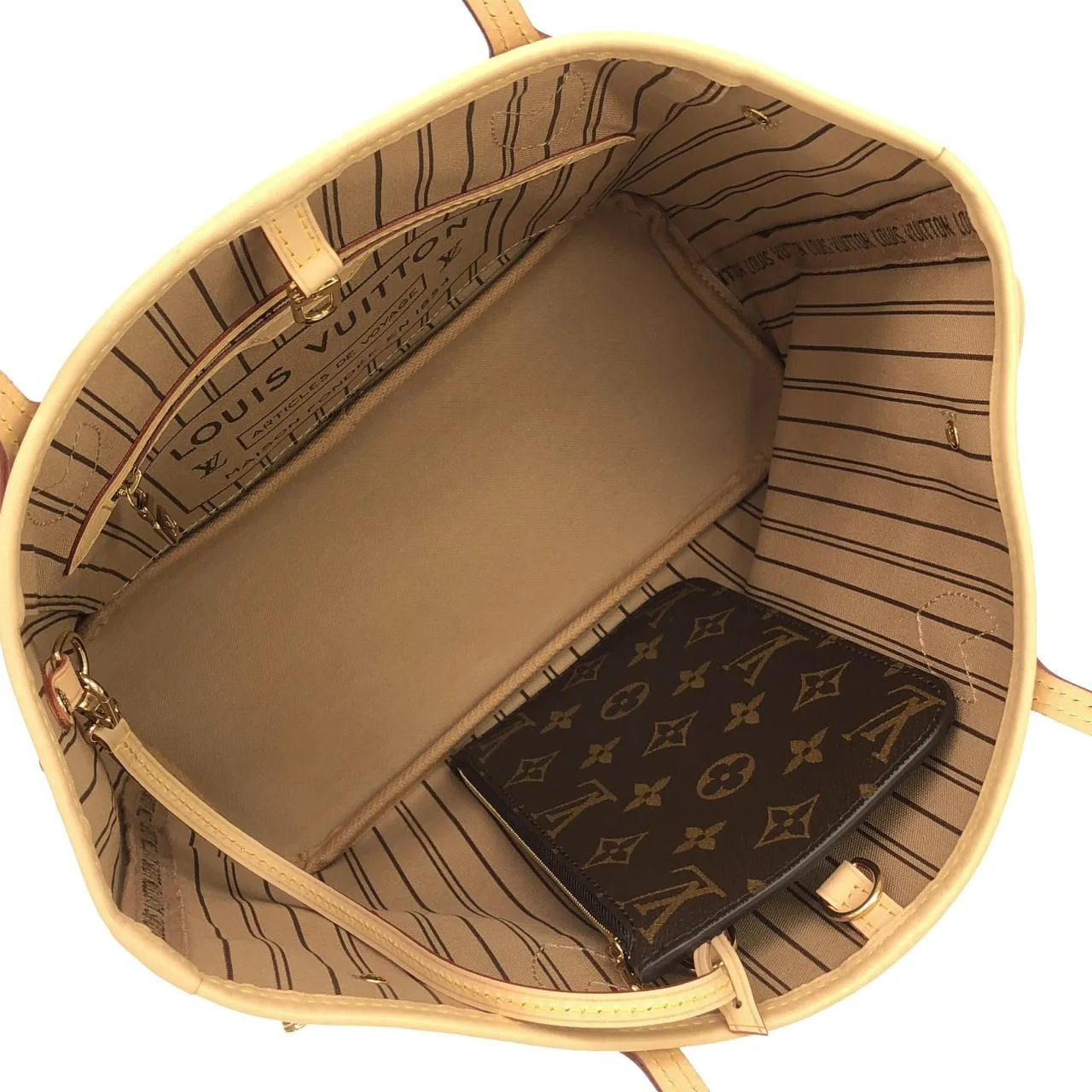 LOUIS VUITTON Neverfull M46979 Tote Monogram 米色 Monogram 中古品A - 縮圖 7