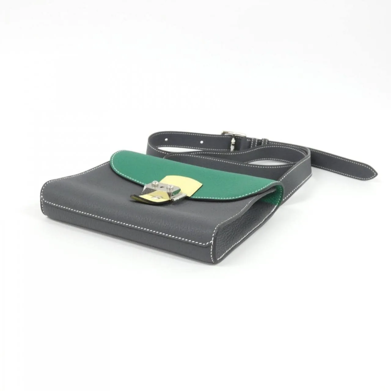 HERMES 085452CK Shoulder Togo Black Togo Leather Rank A - Thumbnail 3