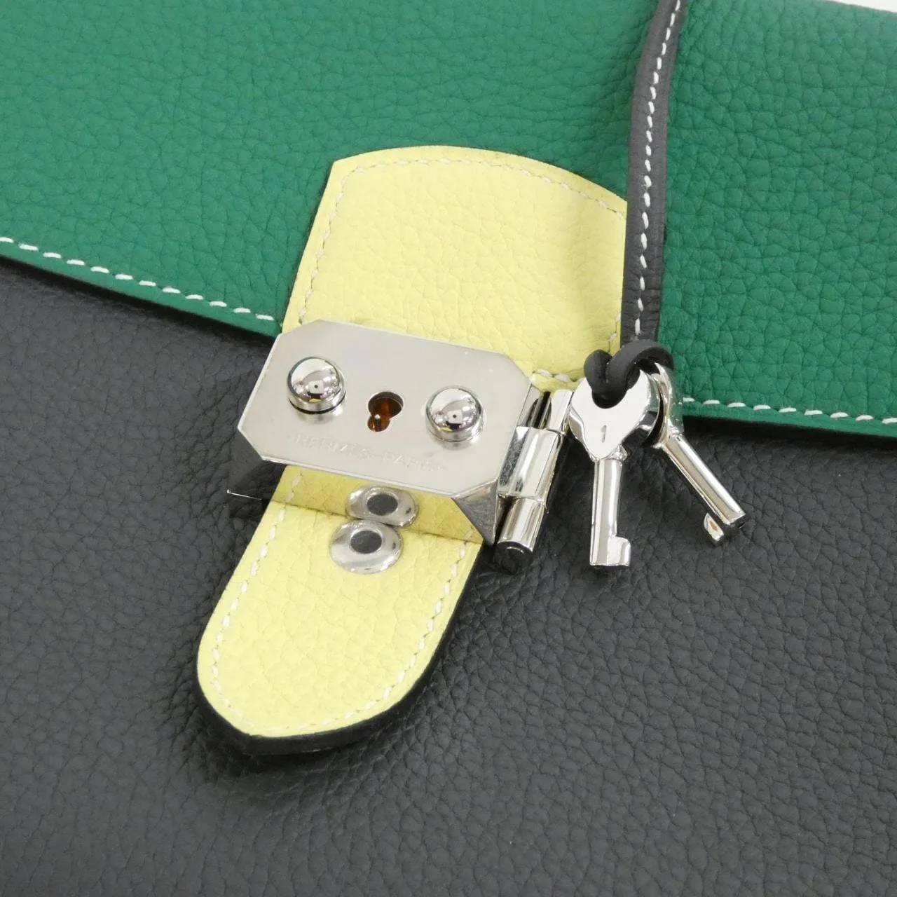 HERMES 085452CK Shoulder Togo Black Togo Leather Rank A - Thumbnail 5