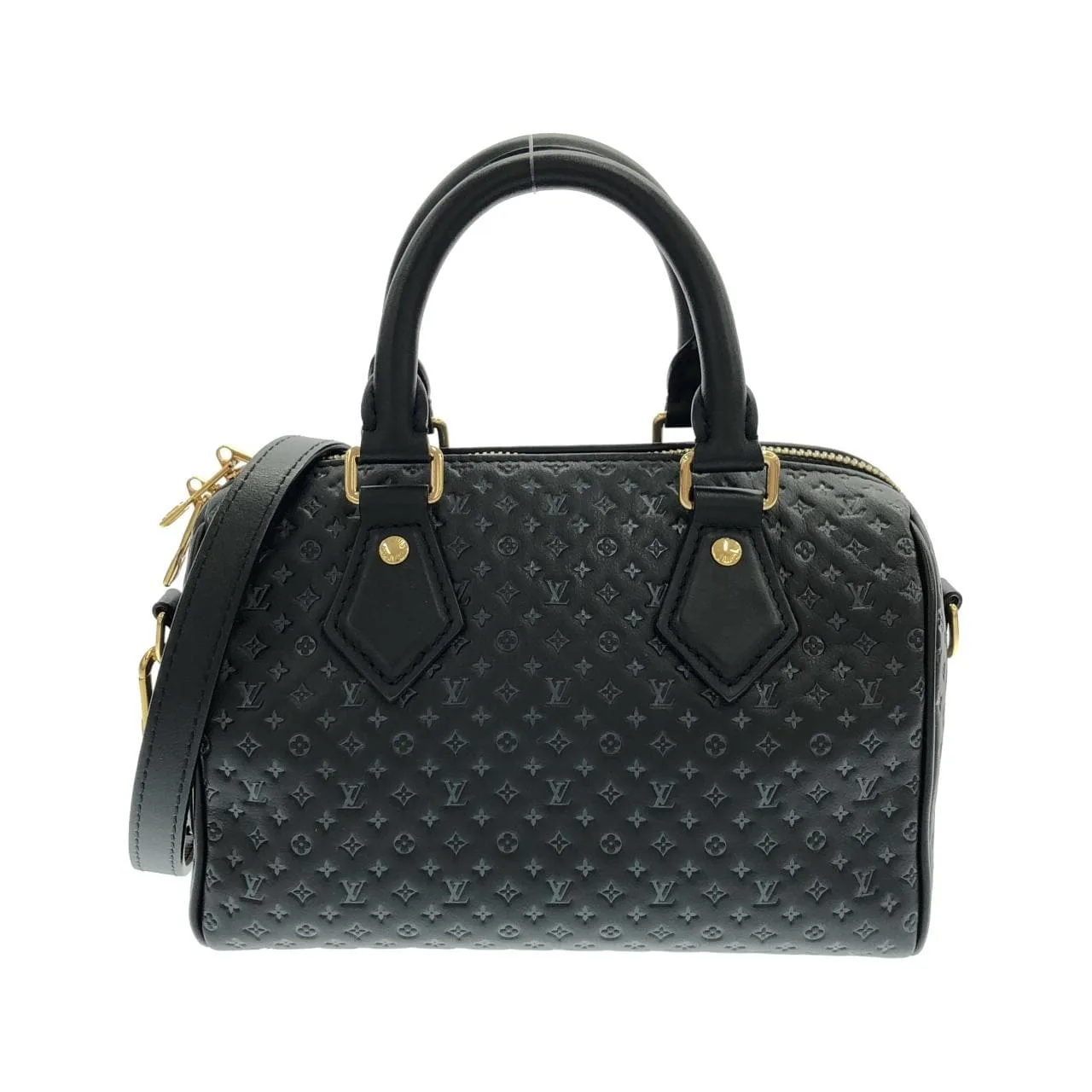 LOUIS VUITTON Speedy M22595 Boston Lambskin Black
