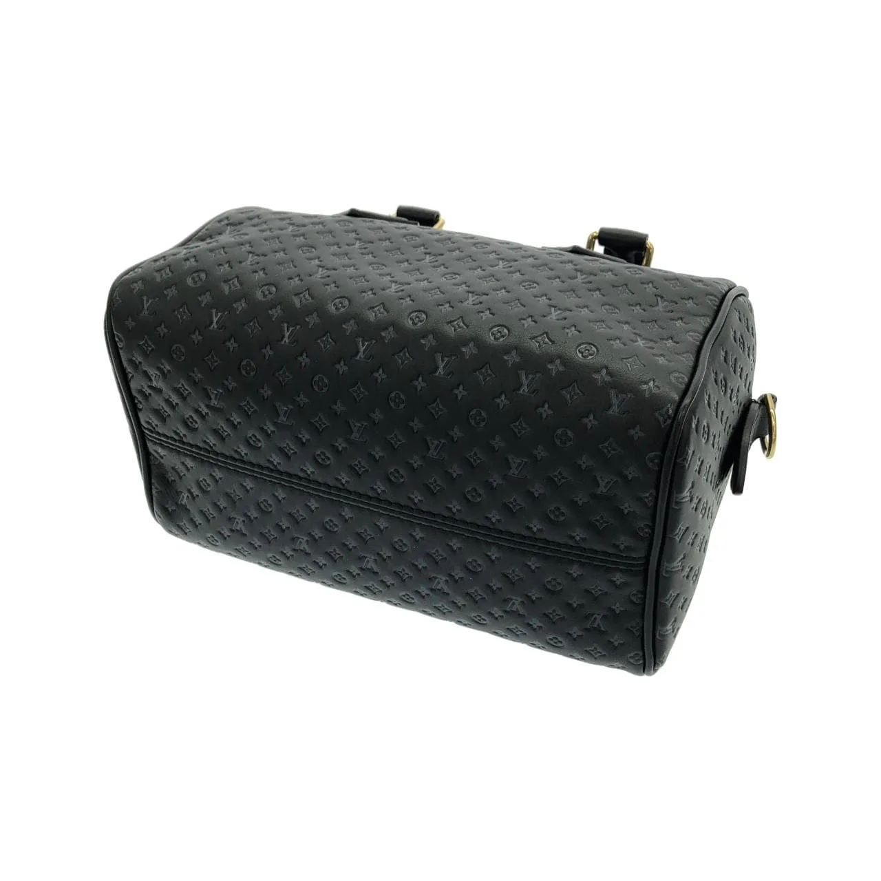 LOUIS VUITTON Speedy M22595 Boston Lambskin 黑色 羊皮 中古品A - 縮圖 2