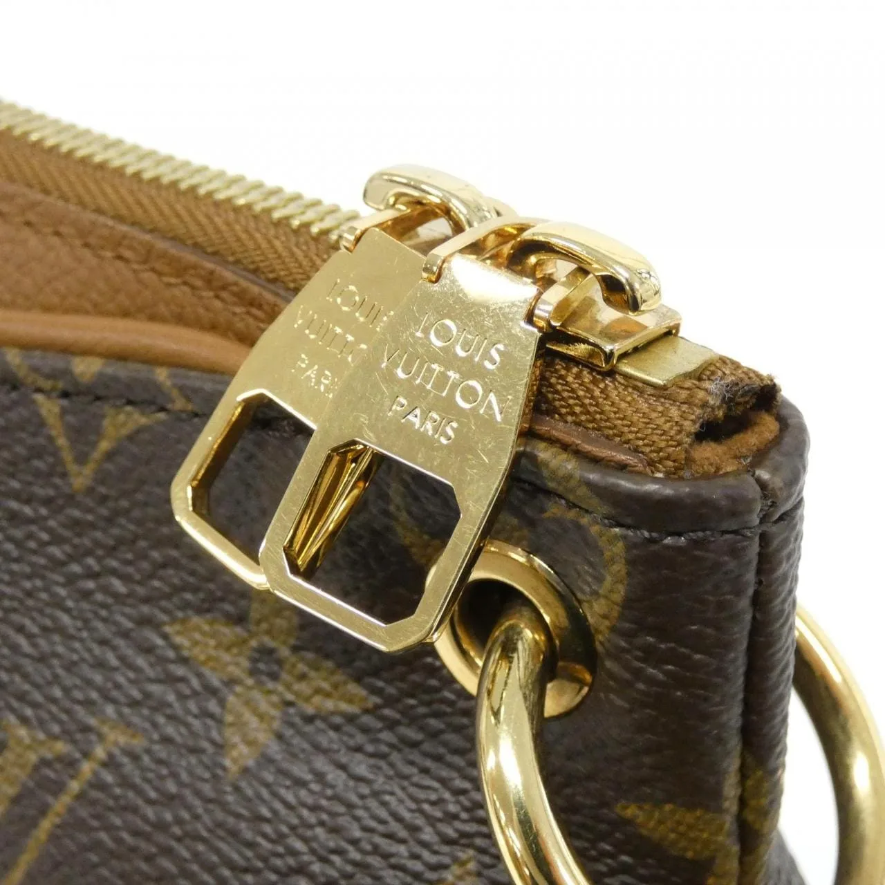LOUIS VUITTON M40907 Handbag Monogram 黑色 Monogram 中古品A - 縮圖 4