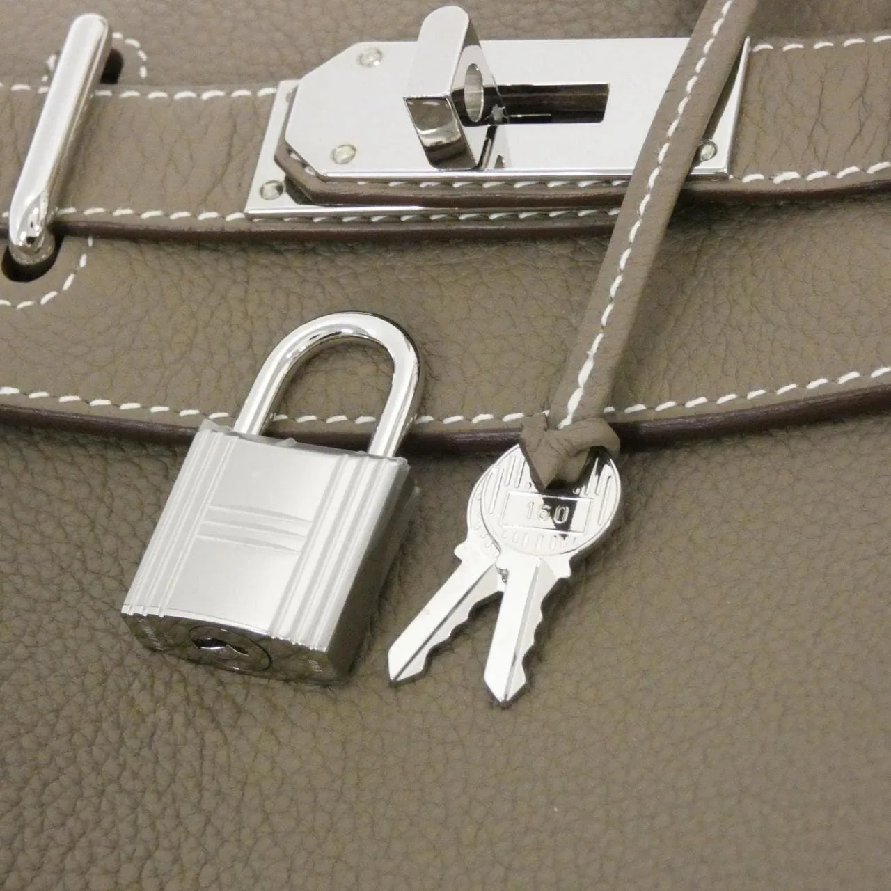 HERMES 083589CK Shoulder Togo Etoupe Togo Leather Rank A - Thumbnail 7