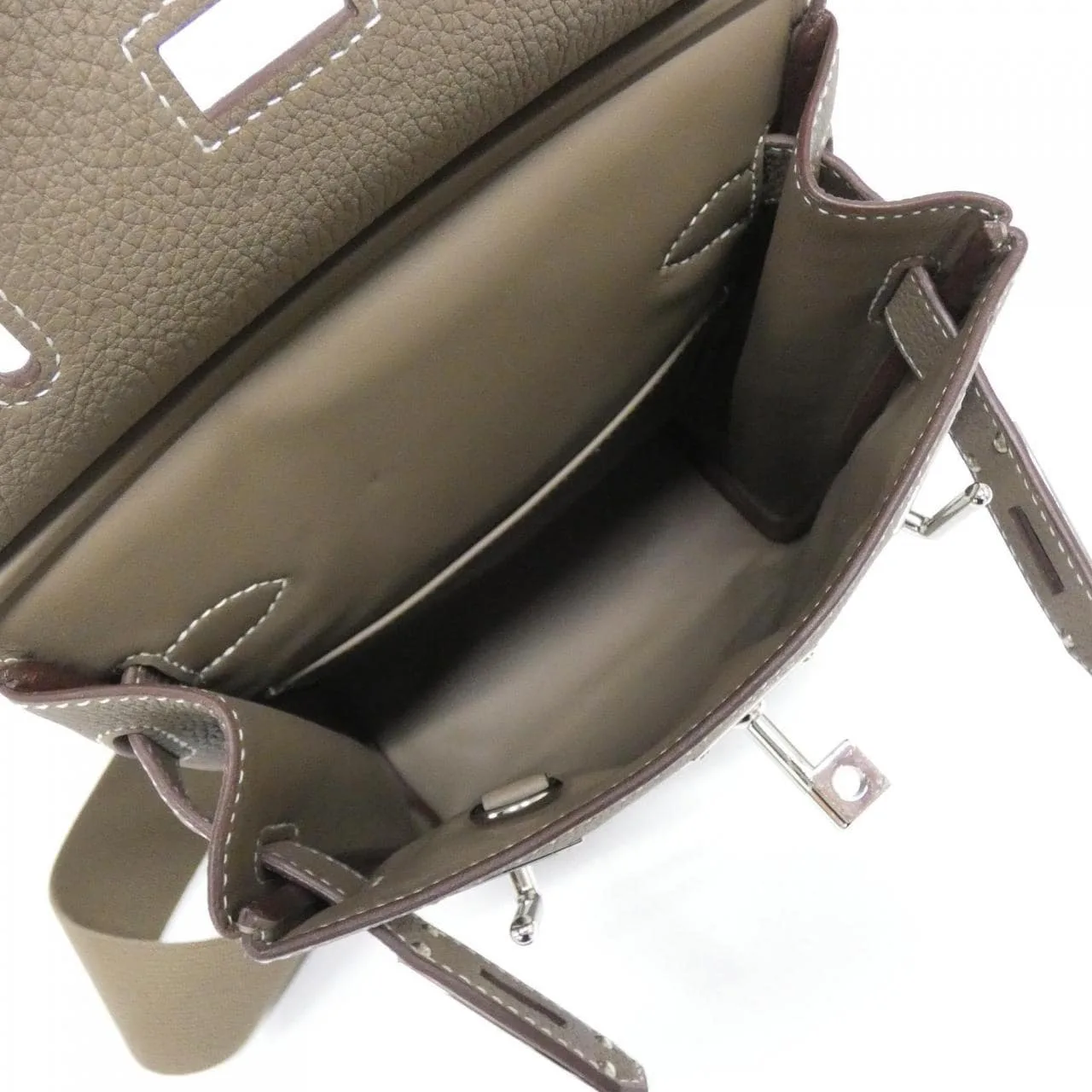 HERMES 083589CK Shoulder Togo Etoupe Togo Leather Rank A - Thumbnail 9