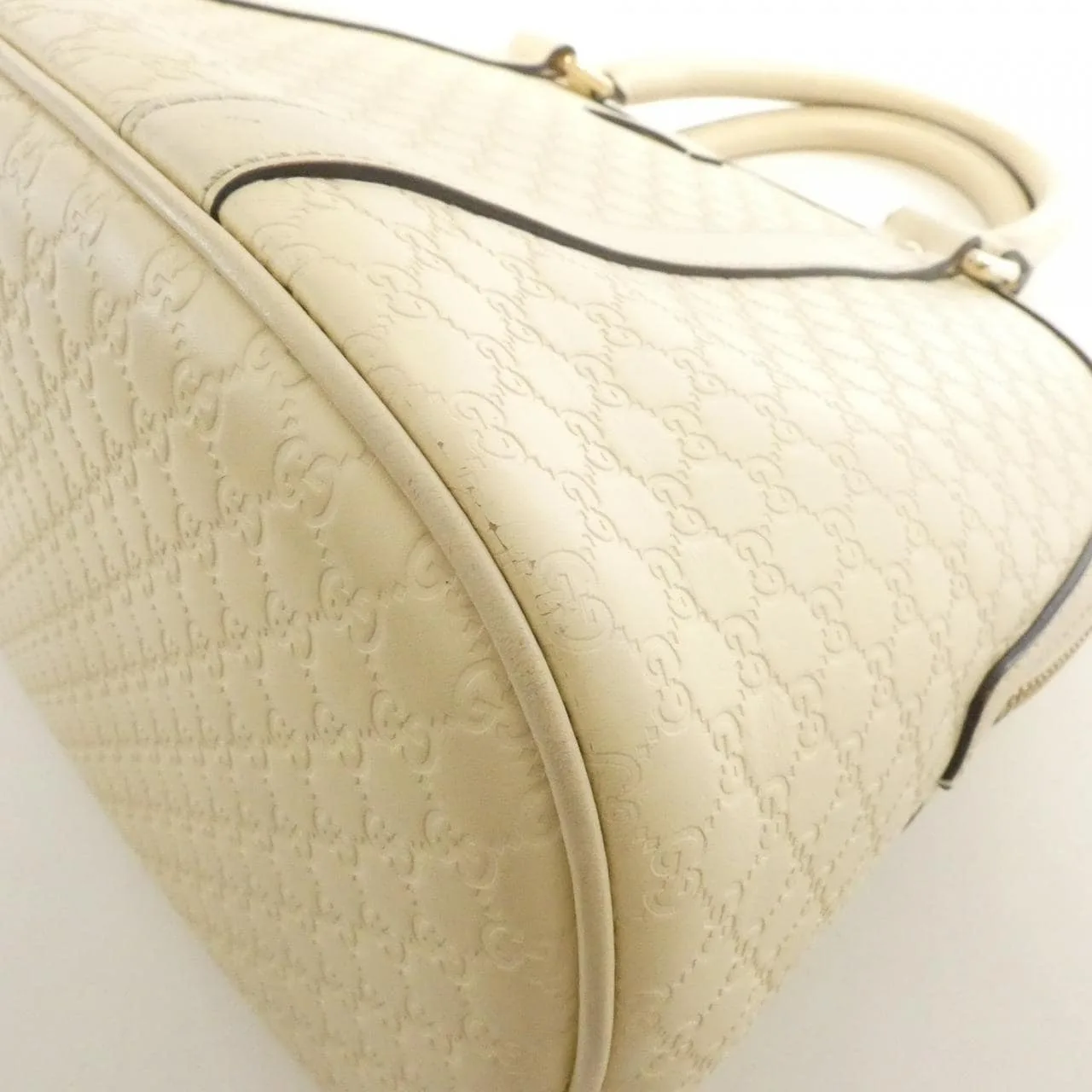 GUCCI GG Supreme 449663 BMJ1G Handbag Leather 黑色 皮革 中古品B - 縮圖 3