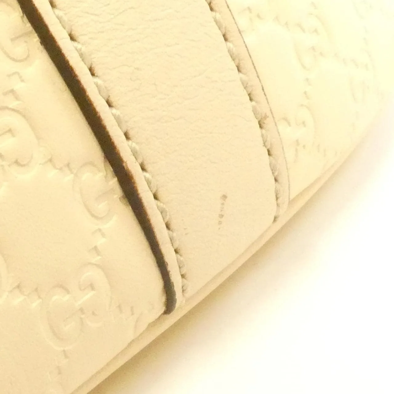 GUCCI GG Supreme 449663 BMJ1G Handbag Leather 黑色 皮革 中古品B - 縮圖 5