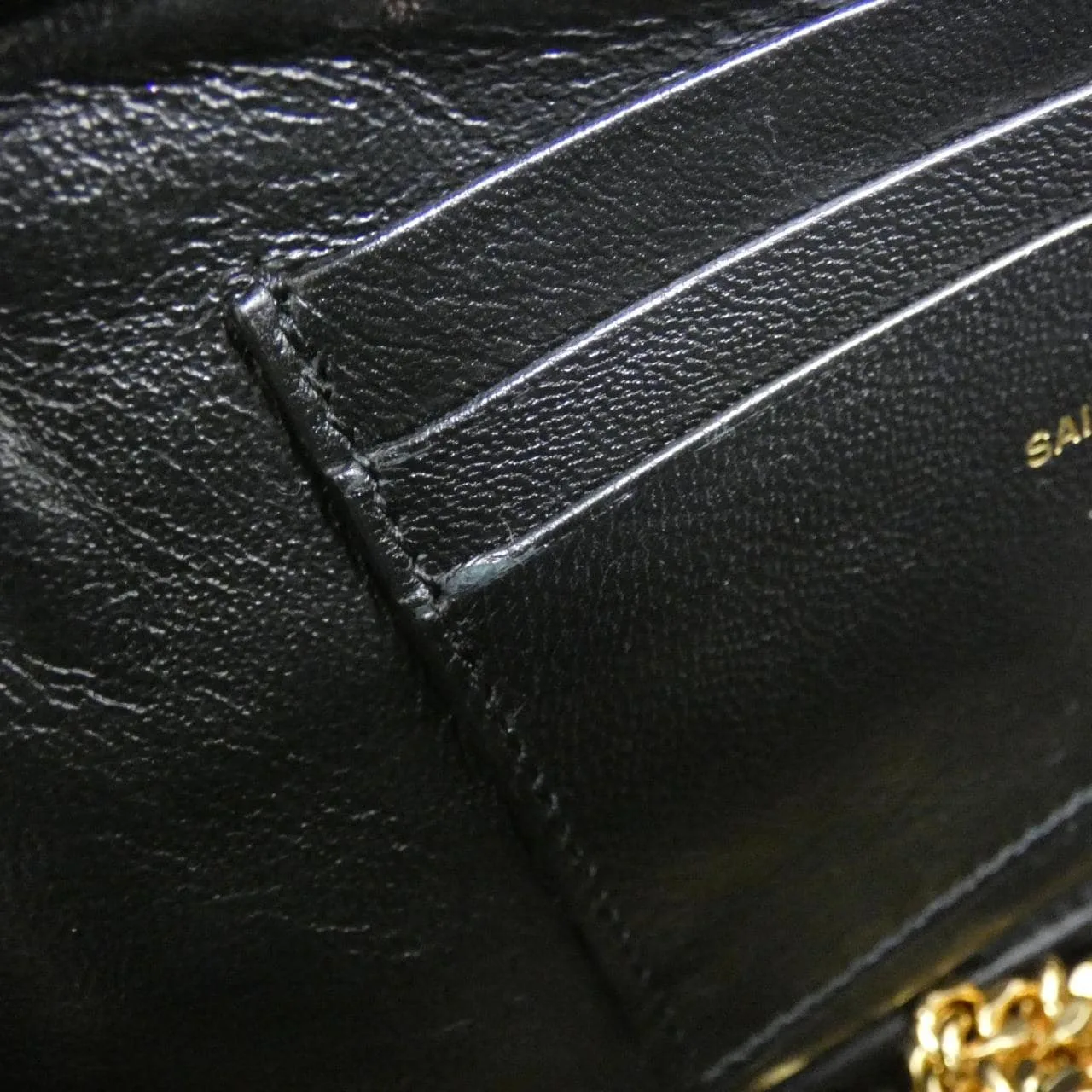 SAINT LAURENT 618057 1GF01 Shoulder 黑色 中古品A - 縮圖 7