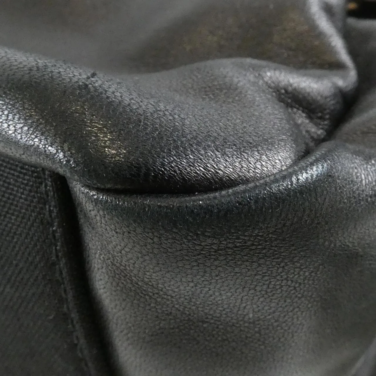 SAINT LAURENT 649765 1ELQE 背包 羊皮 黑色 羊皮 中古品B - 縮圖 3