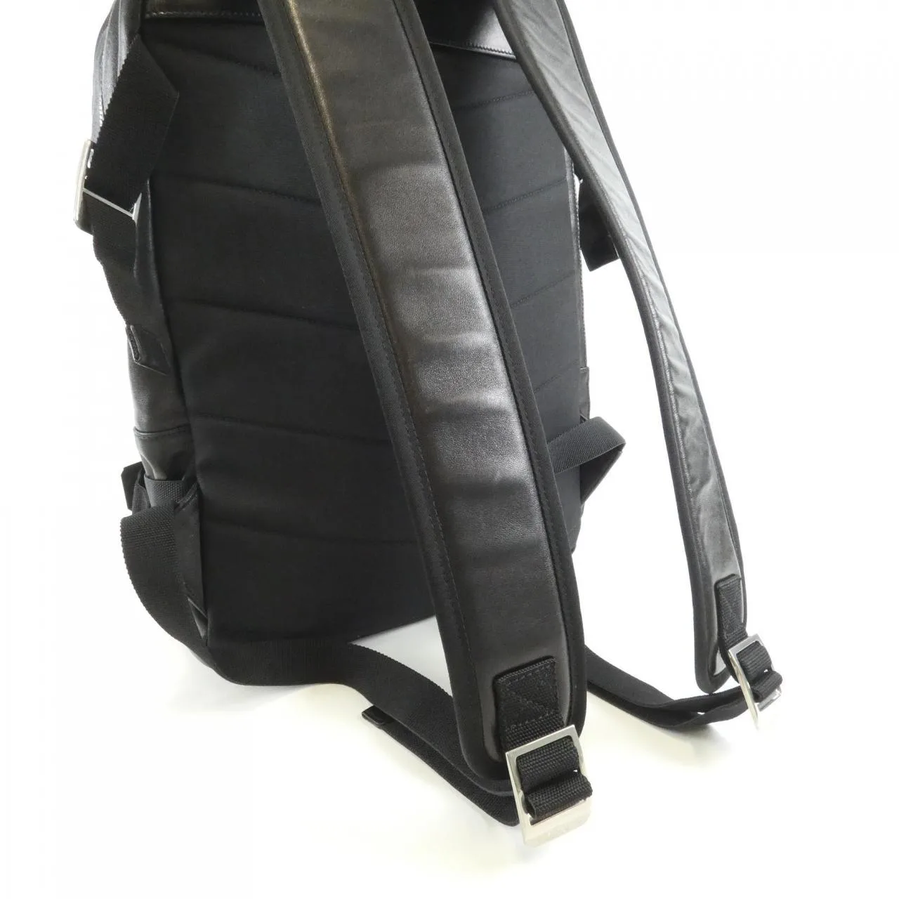 SAINT LAURENT 649765 1ELQE 背包 羊皮 黑色 羊皮 中古品B - 縮圖 6