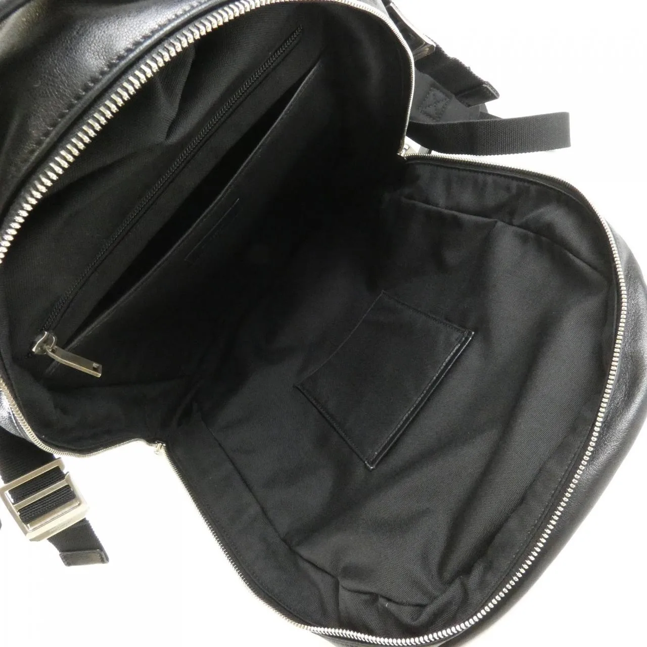 SAINT LAURENT 649765 1ELQE 背包 羊皮 黑色 羊皮 中古品B - 縮圖 8