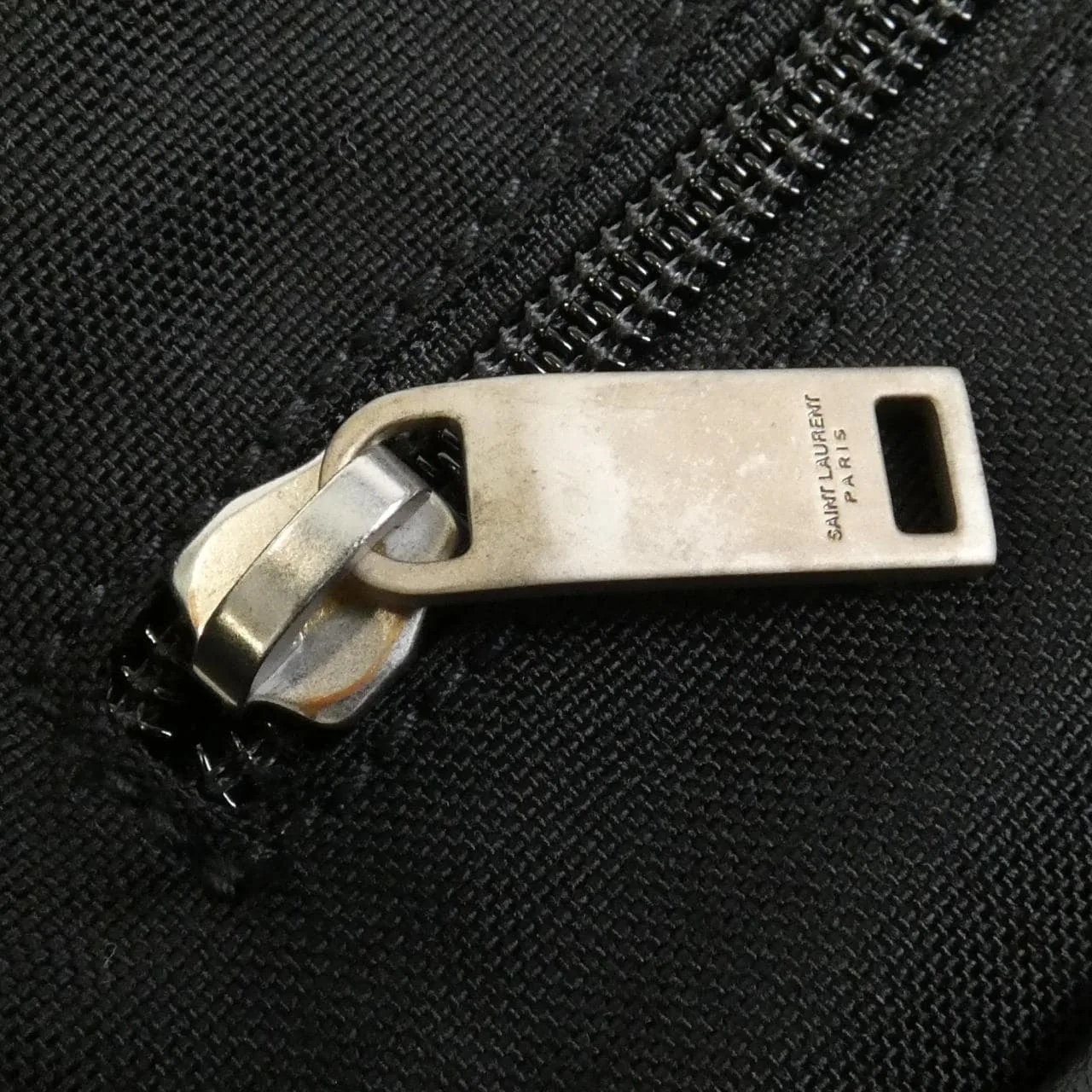 SAINT LAURENT 649765 1ELQE 背包 羊皮 黑色 羊皮 中古品B - 縮圖 9