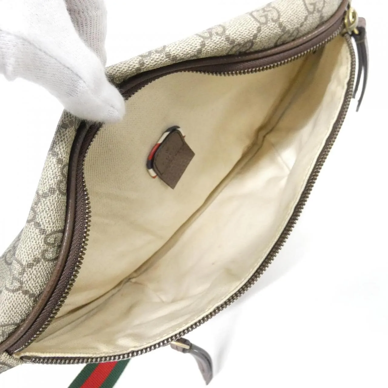 GUCCI 529711 K9GLT Belt Canvas 黑色 帆布 中古品A - 縮圖 8