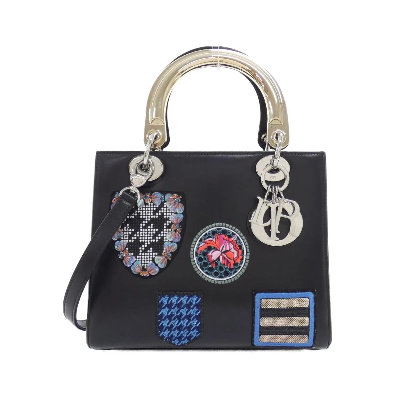 DIOR Lady Dior M0550WCBD Handbag Leather Black