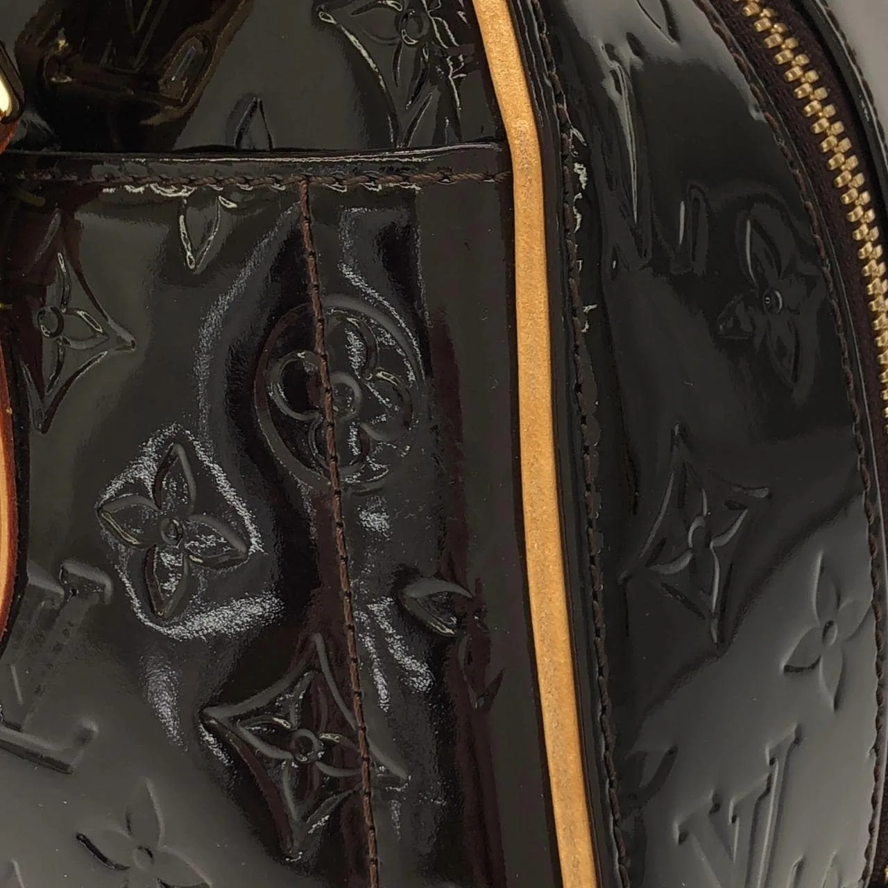 LOUIS VUITTON M93516 Handbag Vernis 黑色 Vernis 中古品A - 縮圖 3