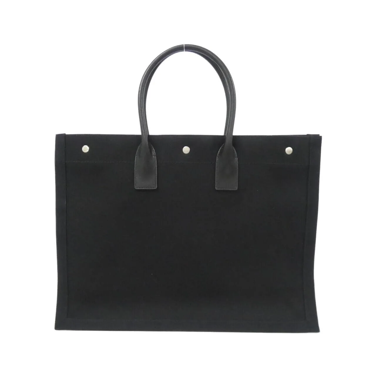 SAINT LAURENT Rive Gauche 509415 96N9E 手提包 帆布 黑色 帆布 中古品A - 縮圖 2