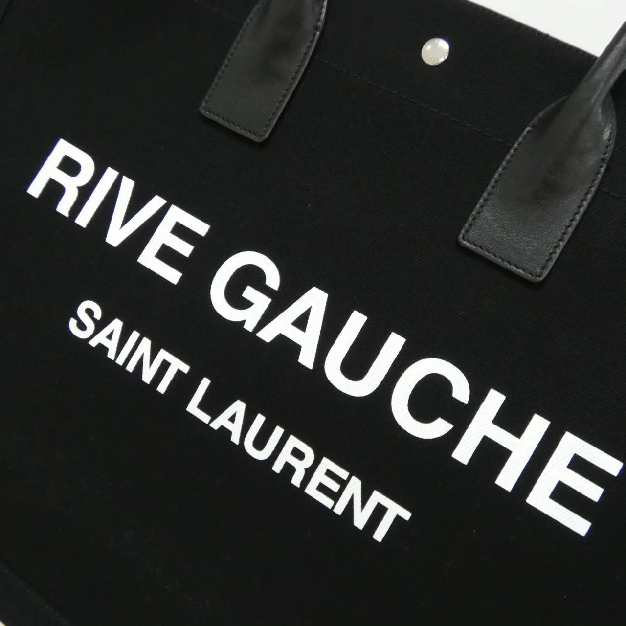 SAINT LAURENT Rive Gauche 509415 96N9E 手提包 帆布 黑色 帆布 中古品A - 縮圖 4