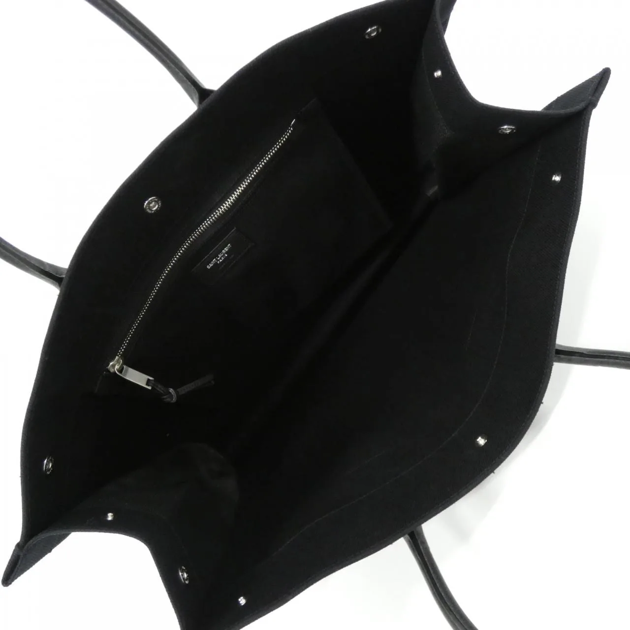 SAINT LAURENT Rive Gauche 509415 96N9E 手提包 帆布 黑色 帆布 中古品A - 縮圖 10