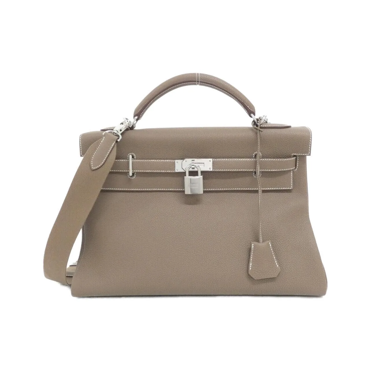 HERMES Kelly 084689CK Handbag Togo Etoupe
