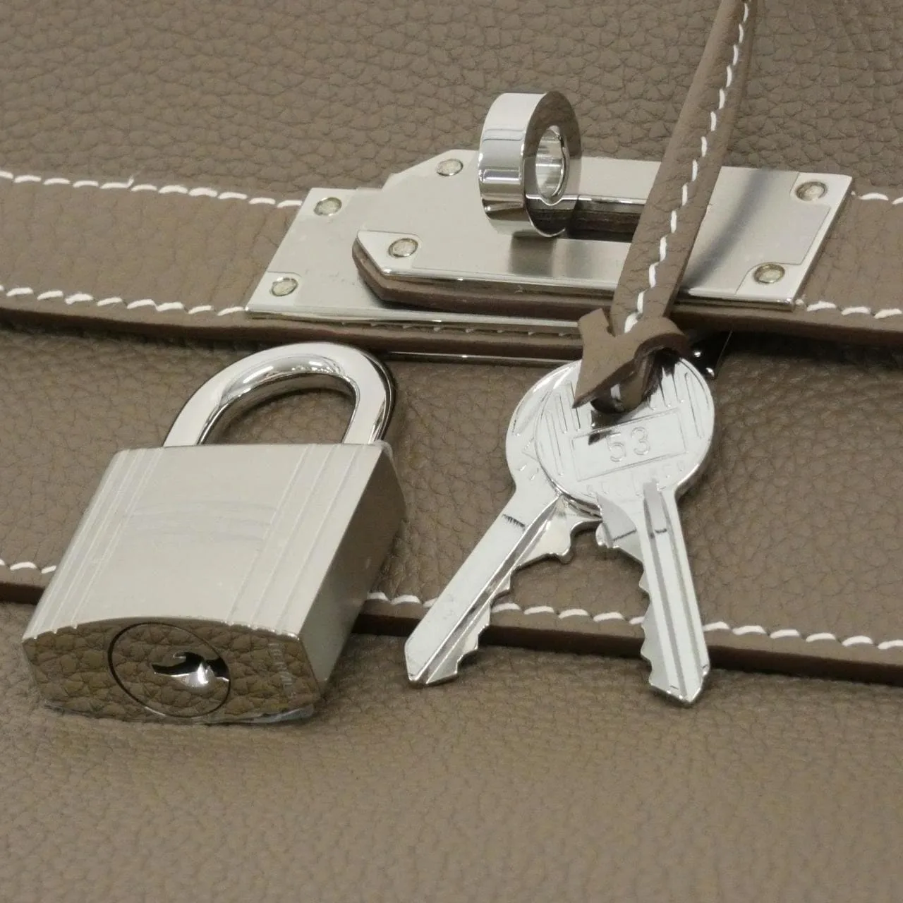 HERMES Kelly 084689CK Handbag Togo Etoupe Togo Leather Rank A - Thumbnail 5