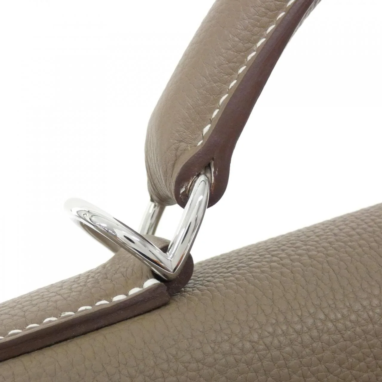 HERMES Kelly 084689CK Handbag Togo Etoupe Togo Leather Rank A - Thumbnail 6