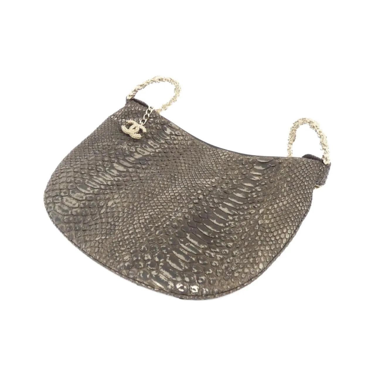 CHANEL Handbag Python Brown Python Rank A - Thumbnail 2