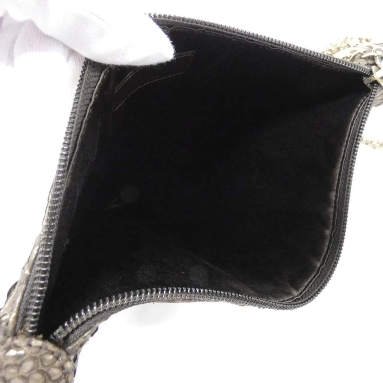 CHANEL Handbag Python Brown Python Rank A - Thumbnail 5