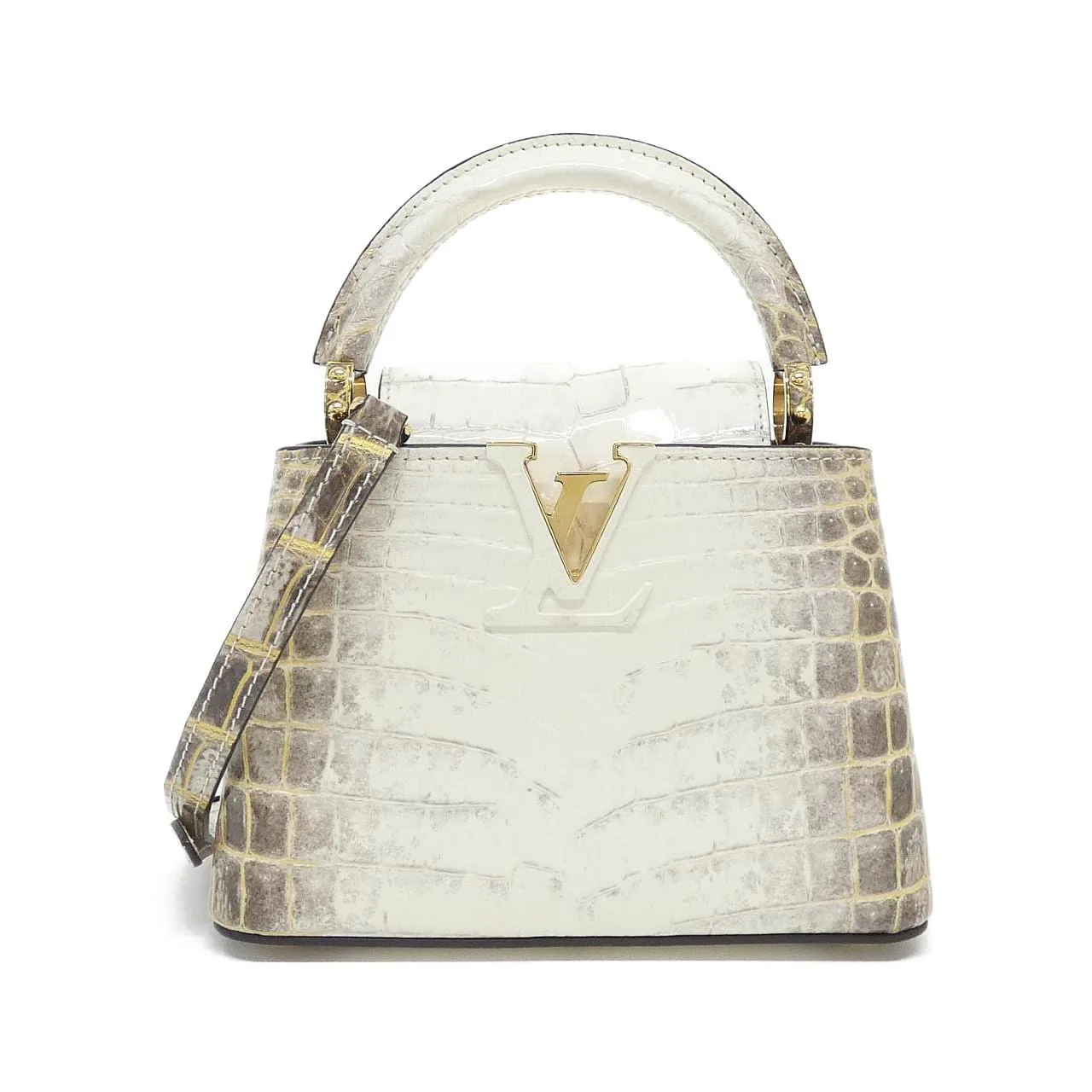 LOUIS VUITTON Capucines N98156 Handbag Leather Gold