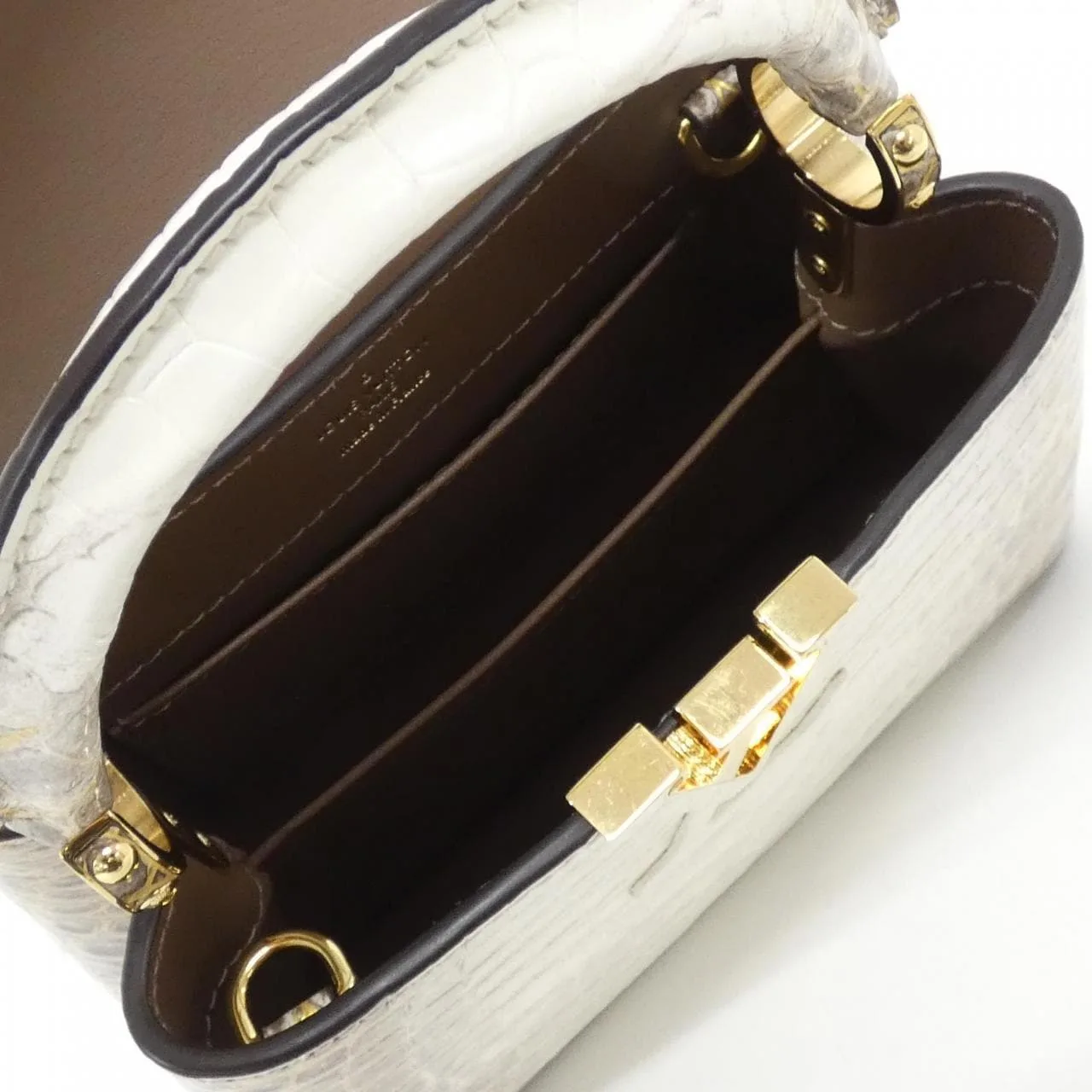 LOUIS VUITTON Capucines N98156 Handbag Leather Gold Leather Rank A - Thumbnail 6
