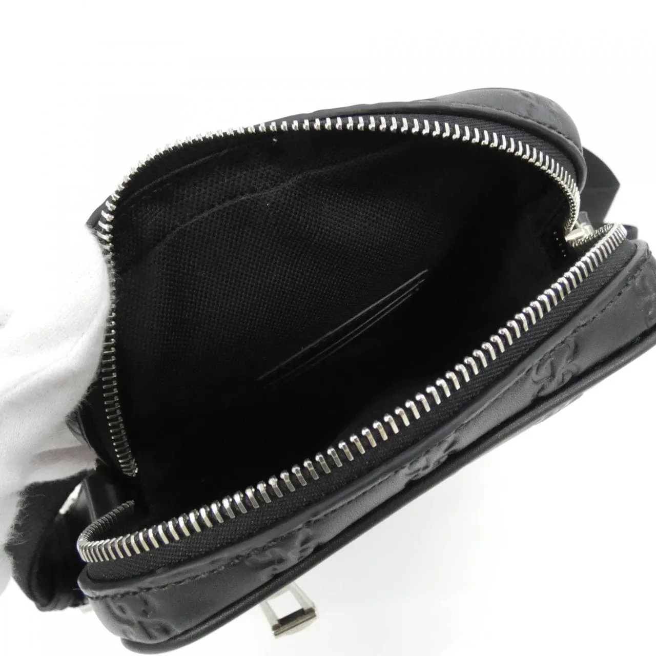 GUCCI 850238 AAFOM Shoulder Leather 黑色 皮革 新品 - 縮圖 6