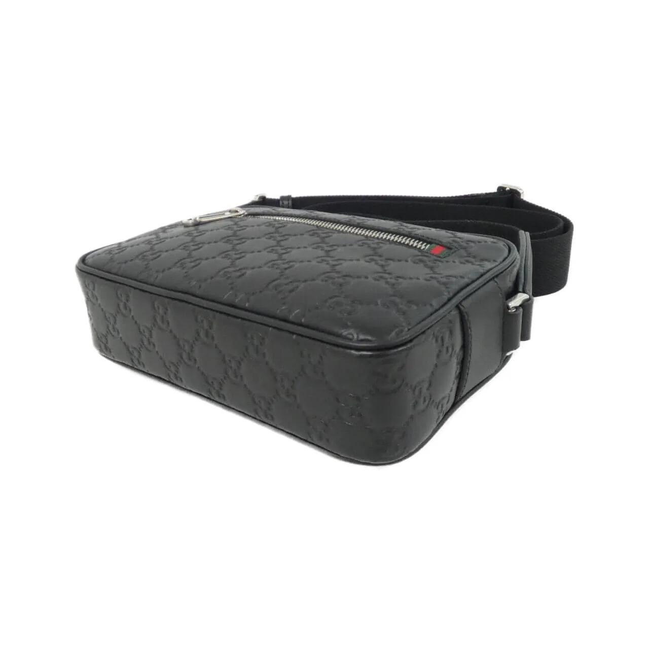 GUCCI 850242 AAFOM Shoulder Leather 黑色 皮革 新品 - 縮圖 3